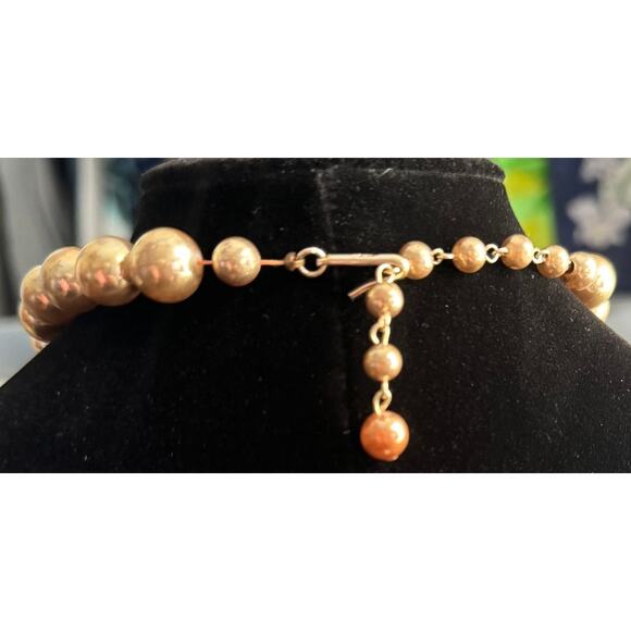 Vintage Lot of 5 Neutral Toned Beaded Statement‎ Necklaces - Picture 5 of 11